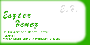 eszter hencz business card